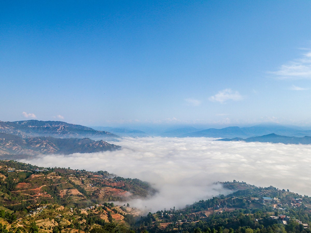 View from the highest point of the hike at Namo Buddha