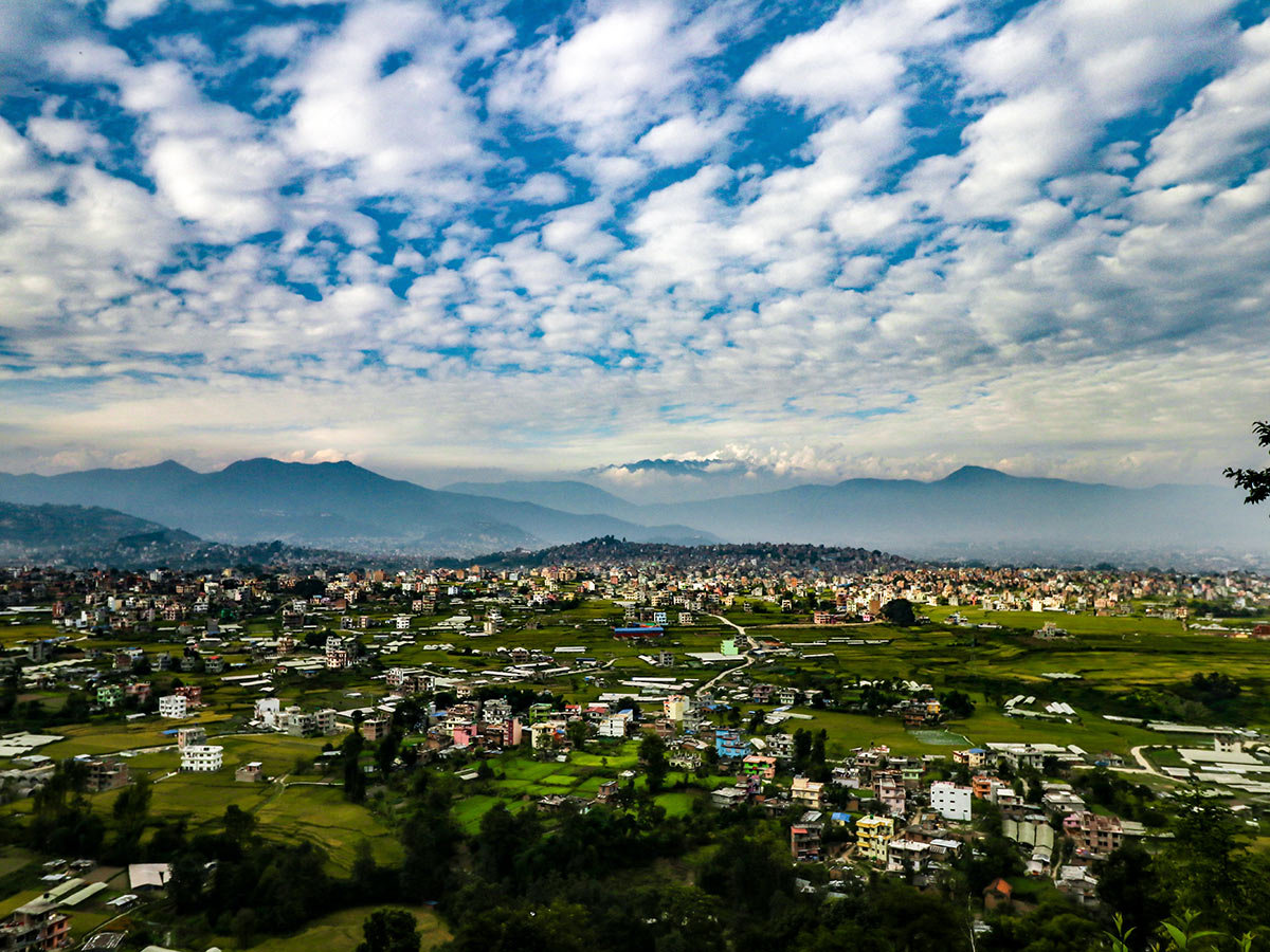 Houses of Kirtipur scattered like matchboxes