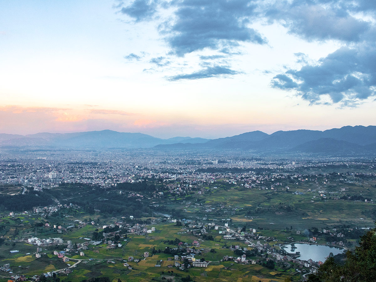 View of the Kathmandu valley from Champadevi hills