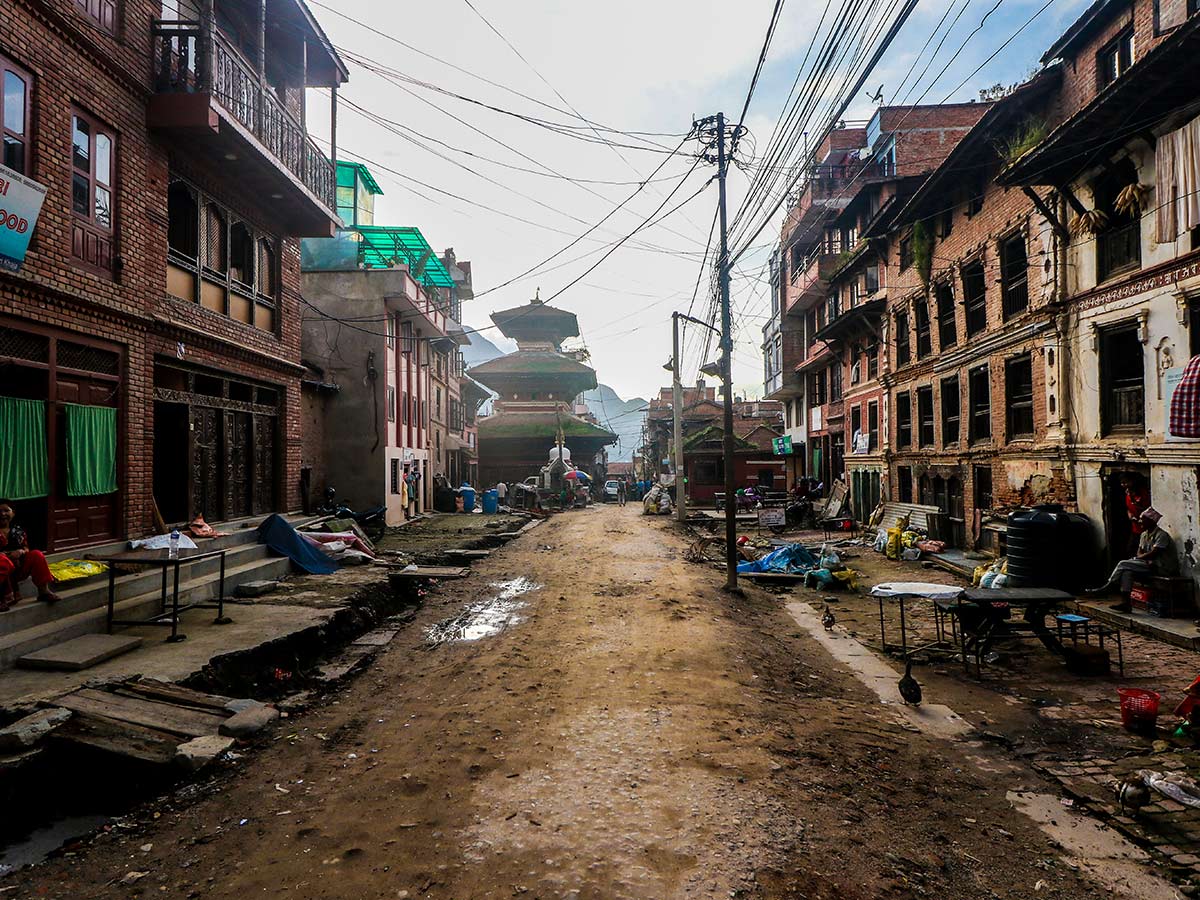 The alleys of Khokana village