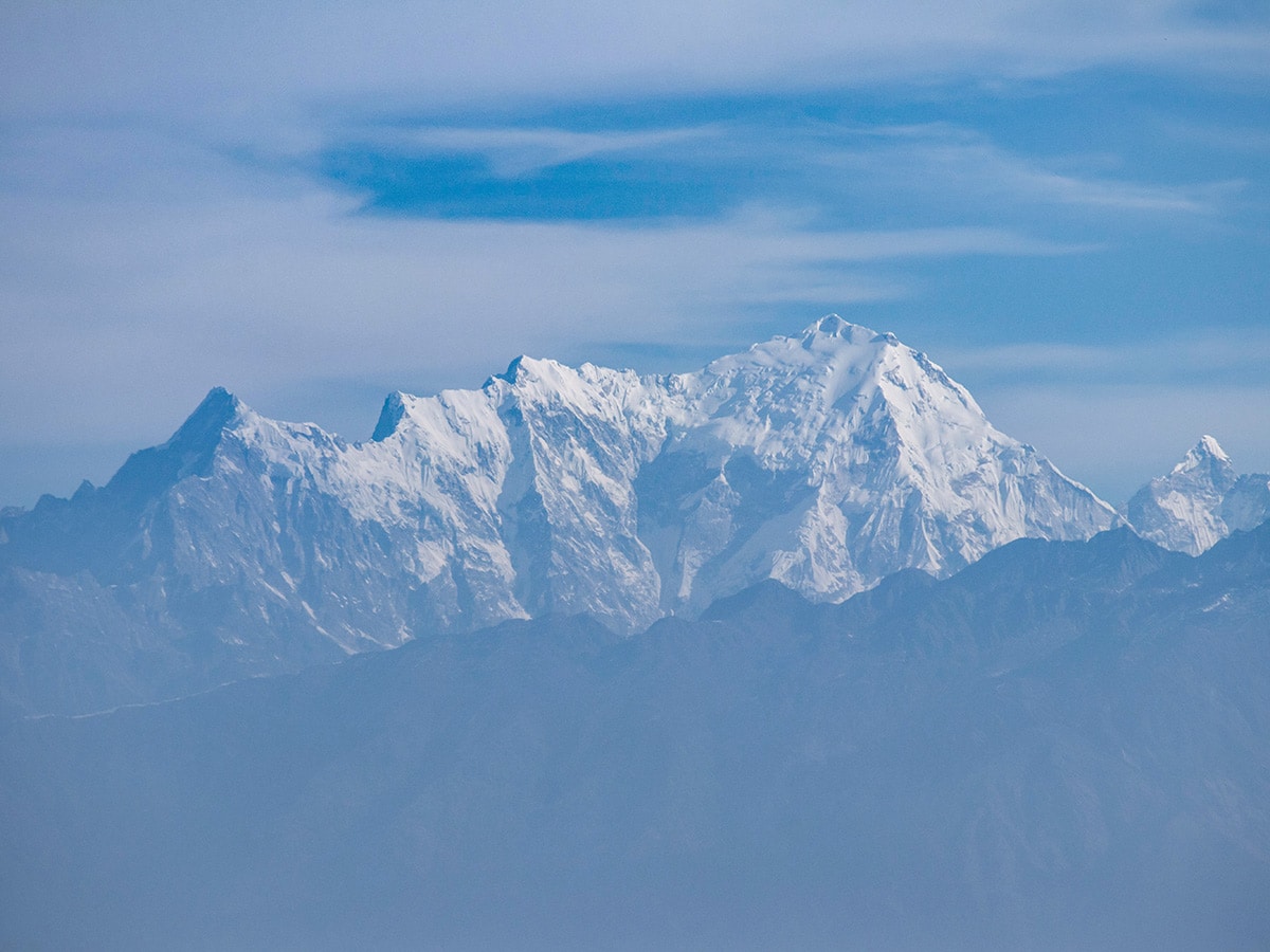 Langtang seen from just above the village of Markhu