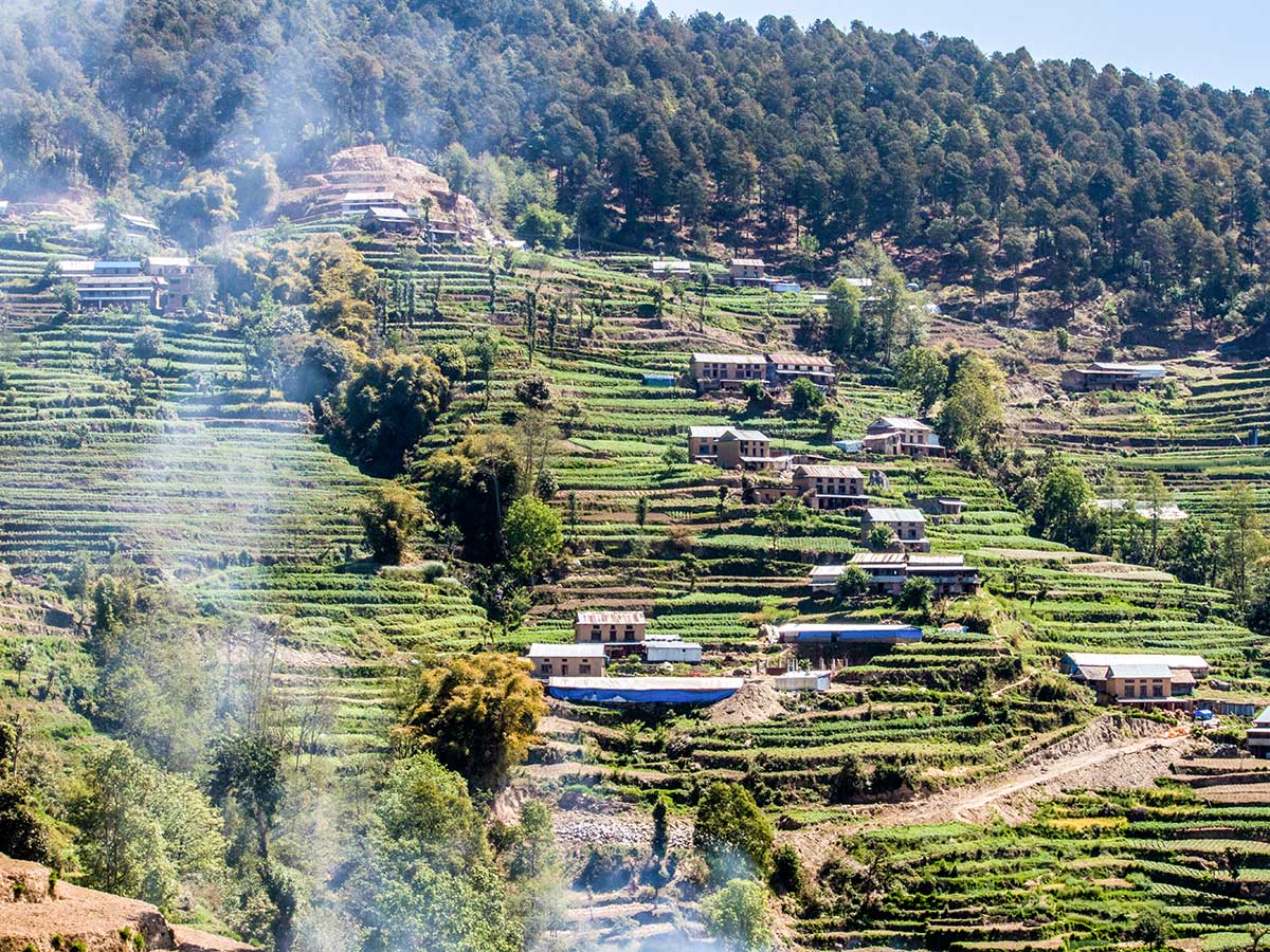Scattered settlement near Kartike Bhanjyang