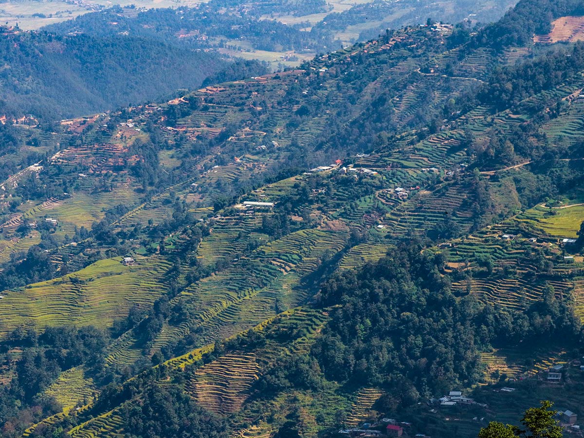 View of the hills seen from Kartike Bhanjyang