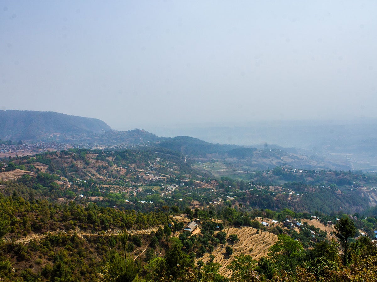 The hills seen from atop Kartike Bhanjyang