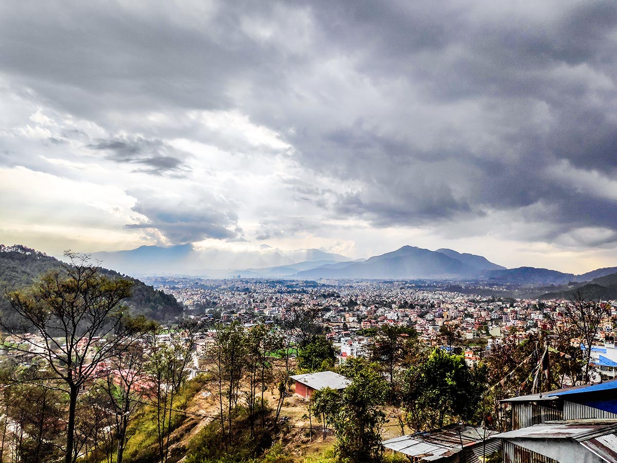 View of Kathmandu valley from Budhanilkantha
