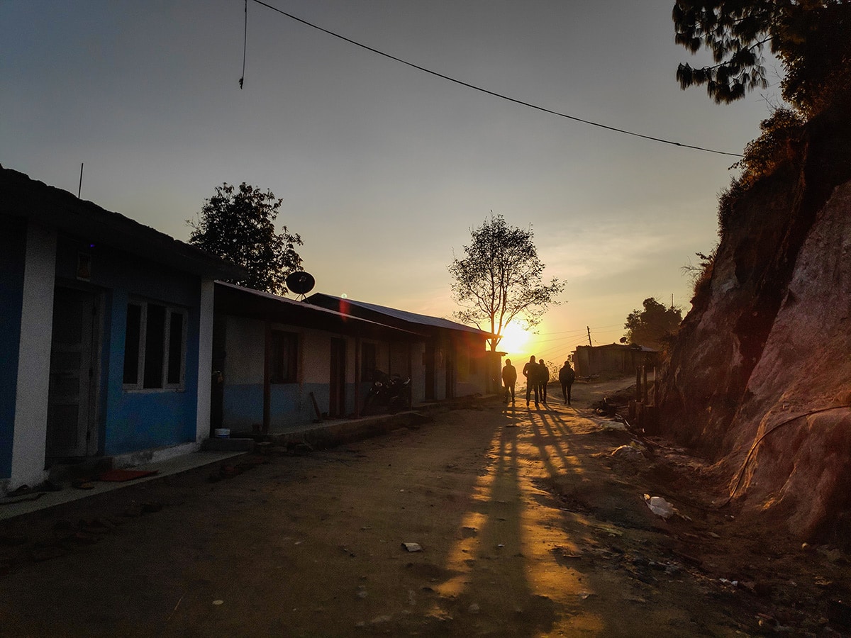 Sunset as seen from Budhanilkantha