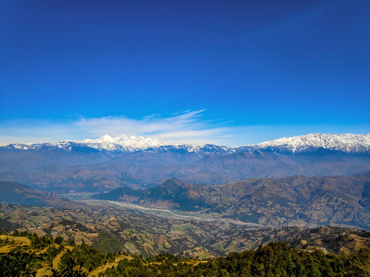 Stunning views seen from between the trails