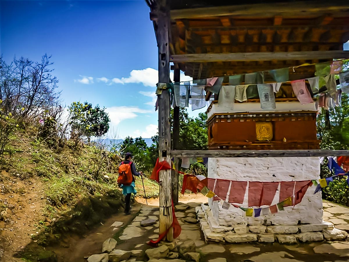 One of the Chortens on the path