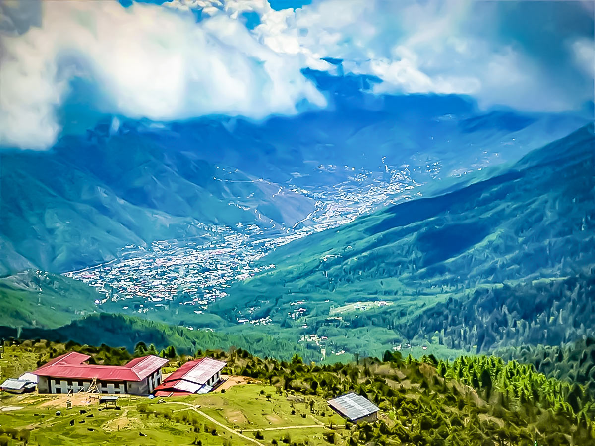 View of Thimphu Valley from just above Phudjoding