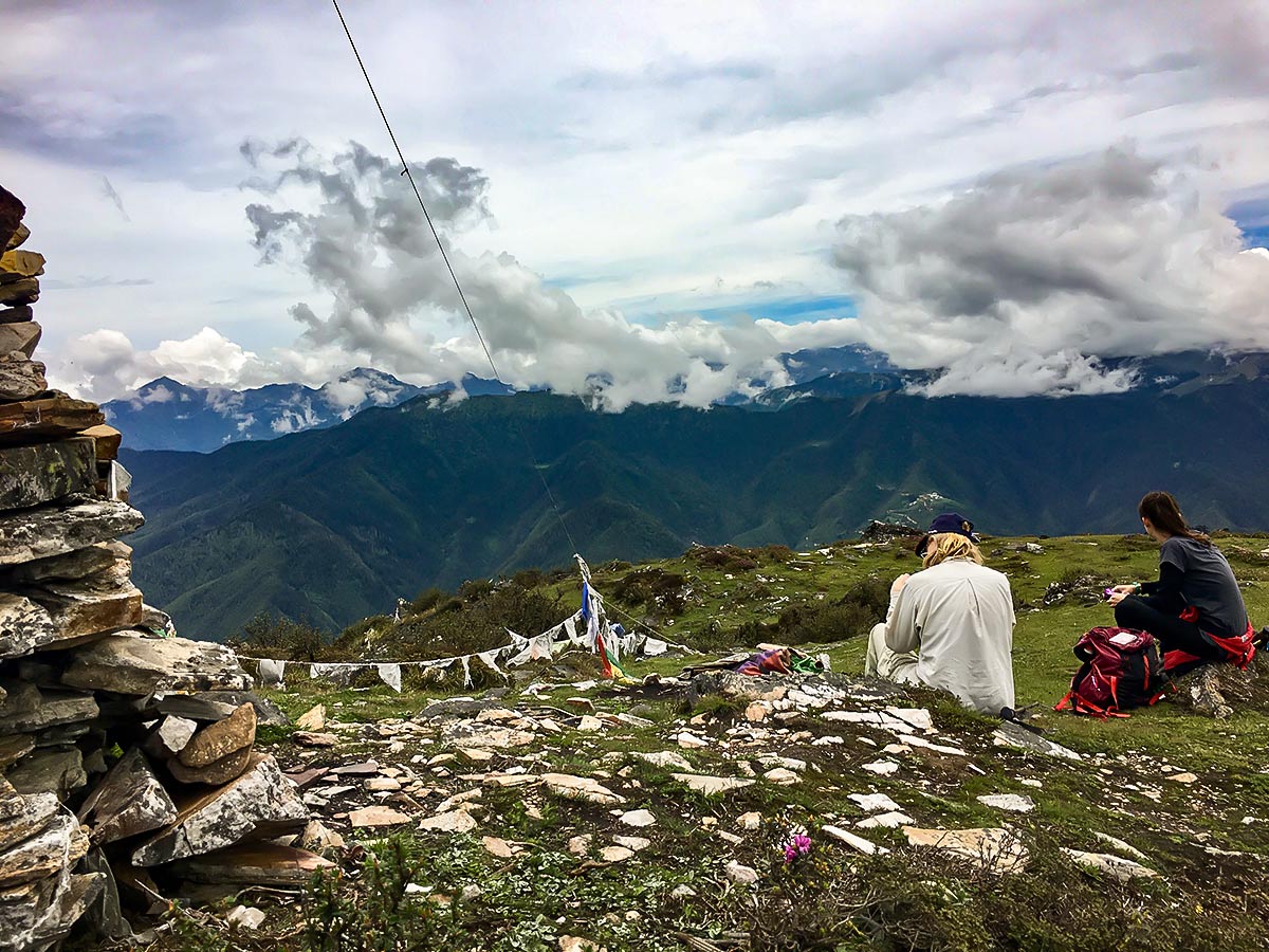 looking down into Paro valley