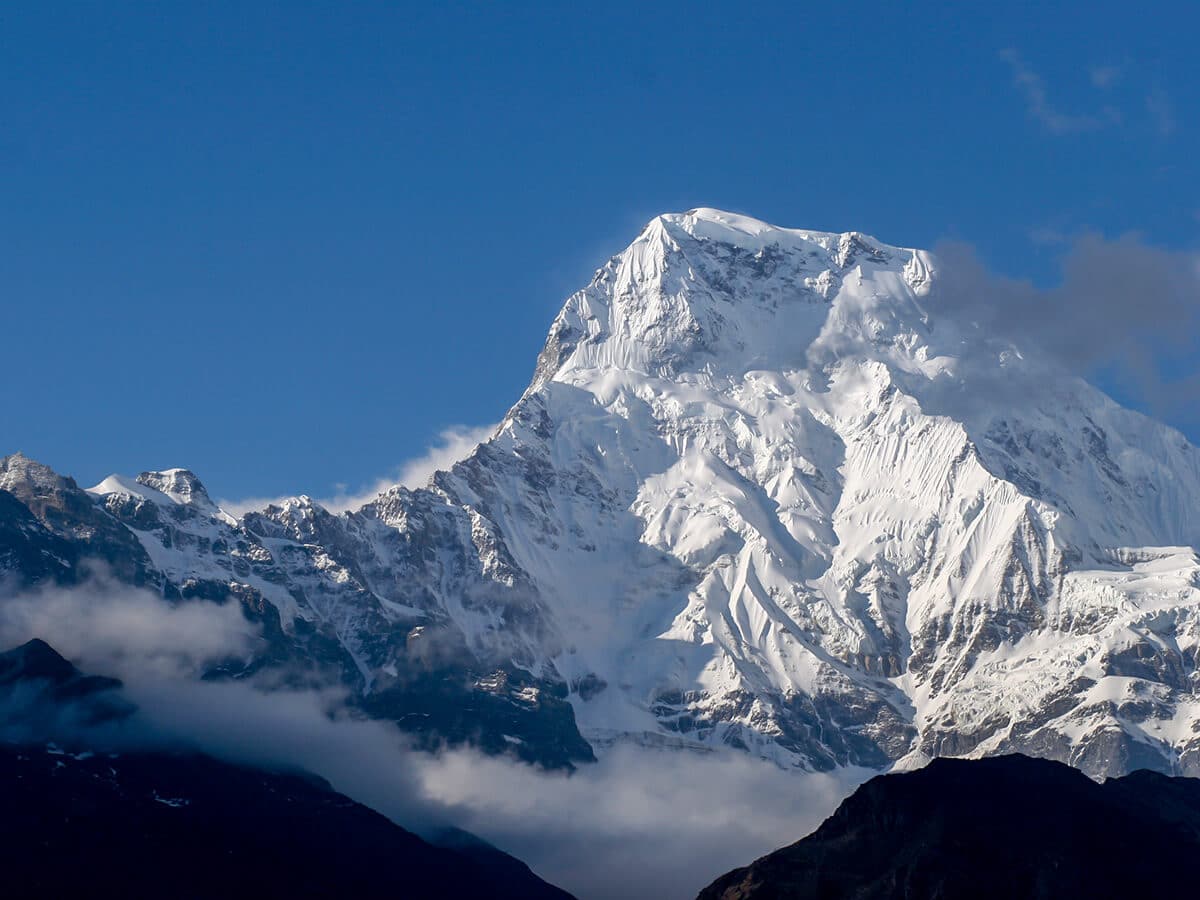 Trekking in Nepal Mountain views on Annapurna Base Camp