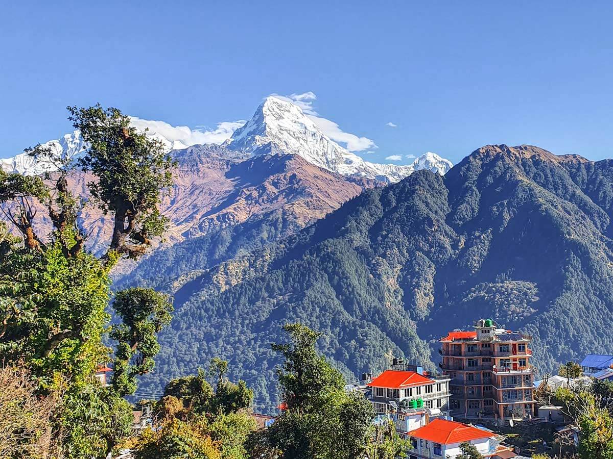 Trekking in Nepal views on Poon Hill Trek
