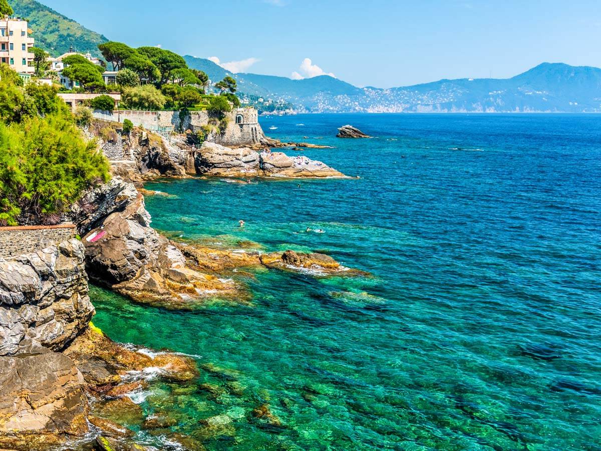 Stunning beaches in the Italian Riviera