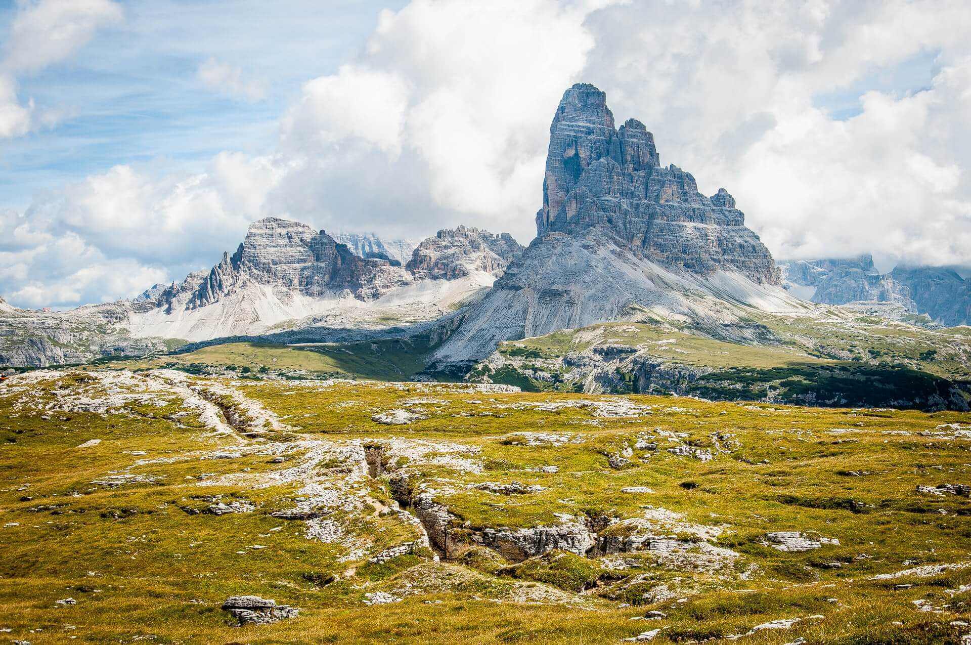 Mountain peaks in the Italian Dolomites