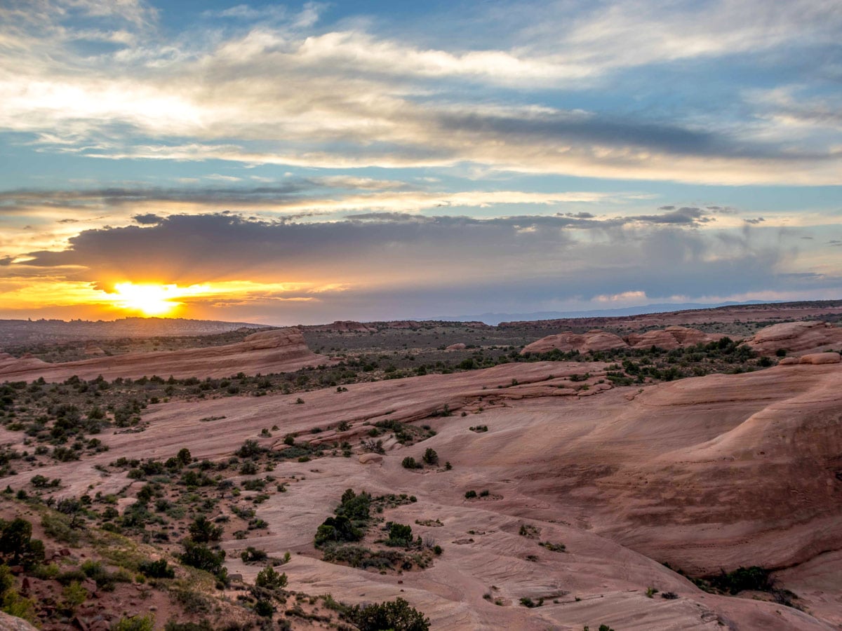 Sunset over Devils Garden Loop