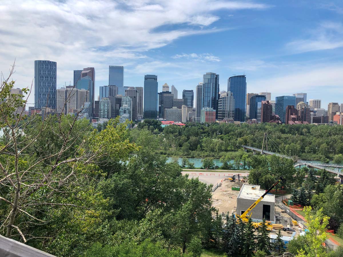 Calgary walking trails with beautiful views of Downtown Calgary