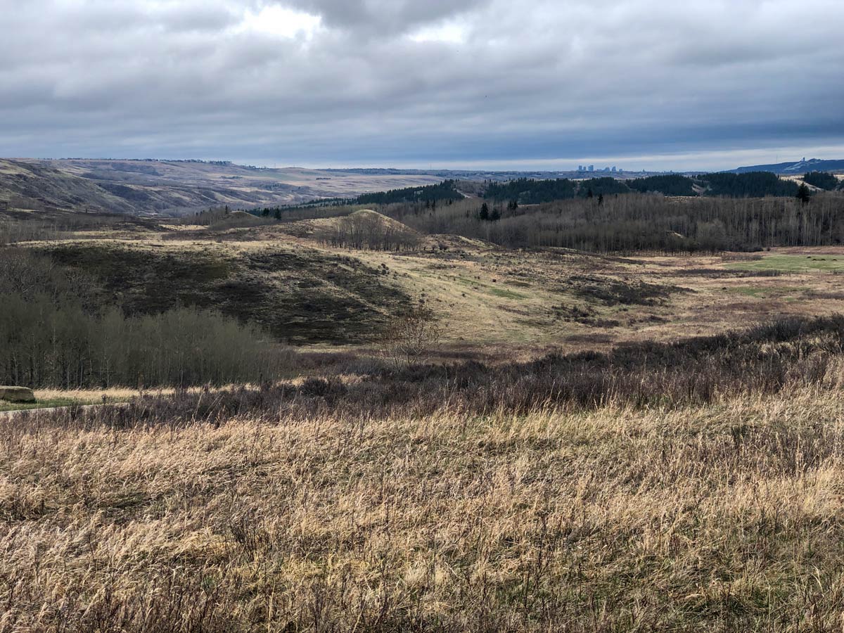 Rolling hills of Glenbow Ranche near Calgary Alberta