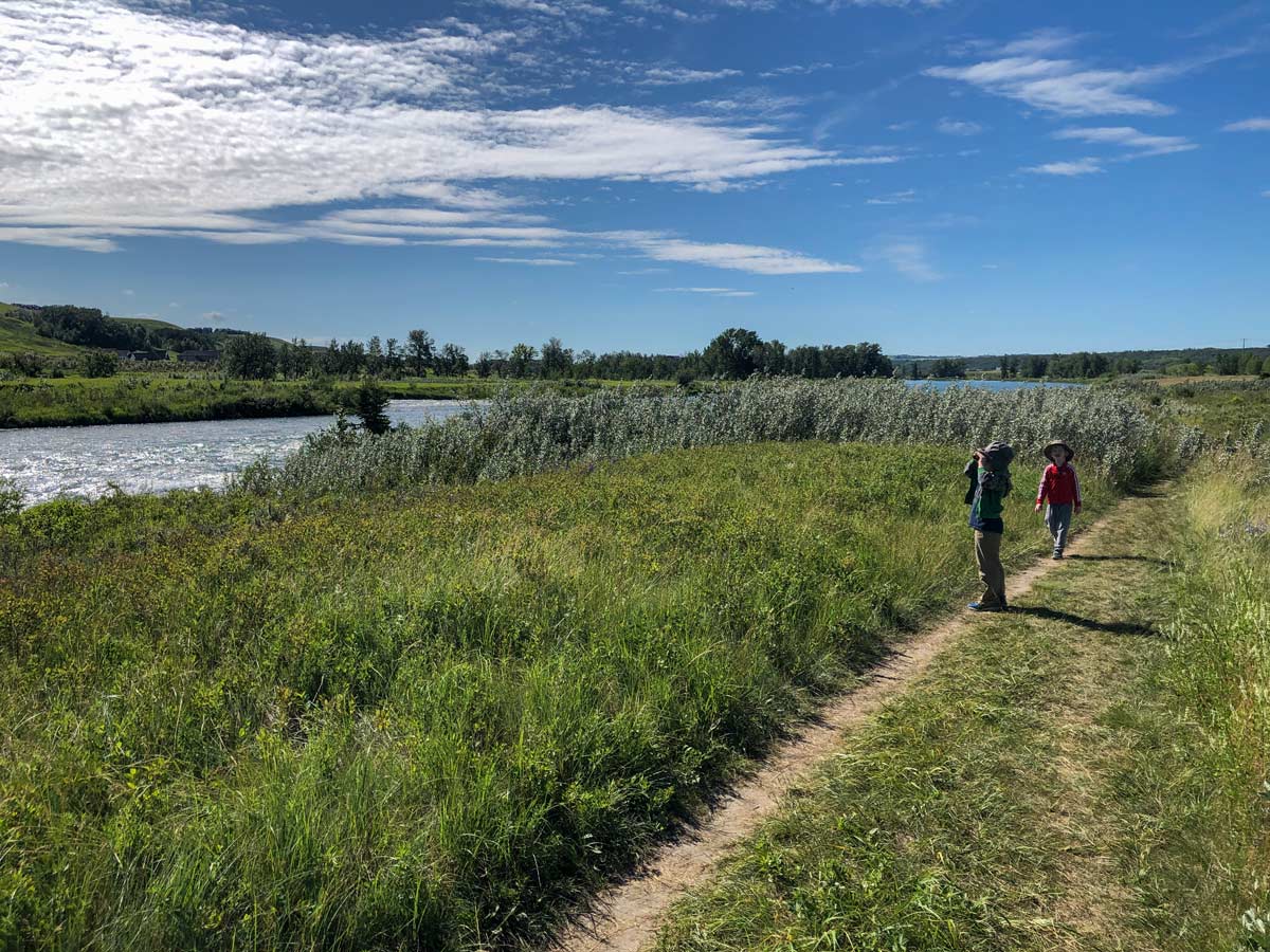 Beautiful walking trail for all ages along Lafarge Meadows in Calgary Alberta