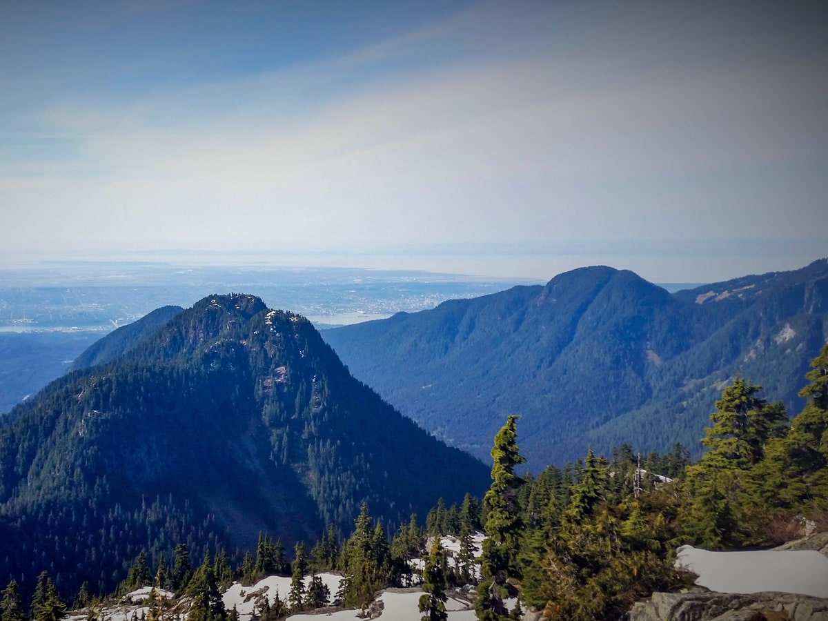 Looking out on British Columbia from peaks of Coliseum Mountain on the North Shore