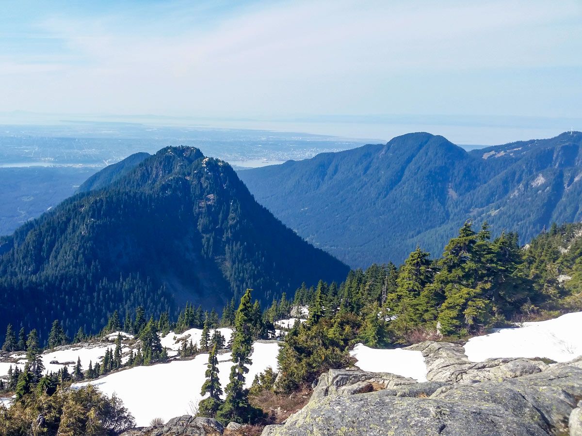 High Coliseum Mountain peaks above west coast BC North Shore region