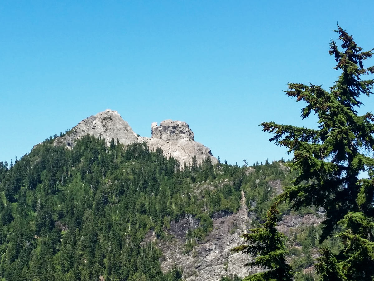 High rocky mountain peaks above Hanes Valley in North Shore region of British Columbia