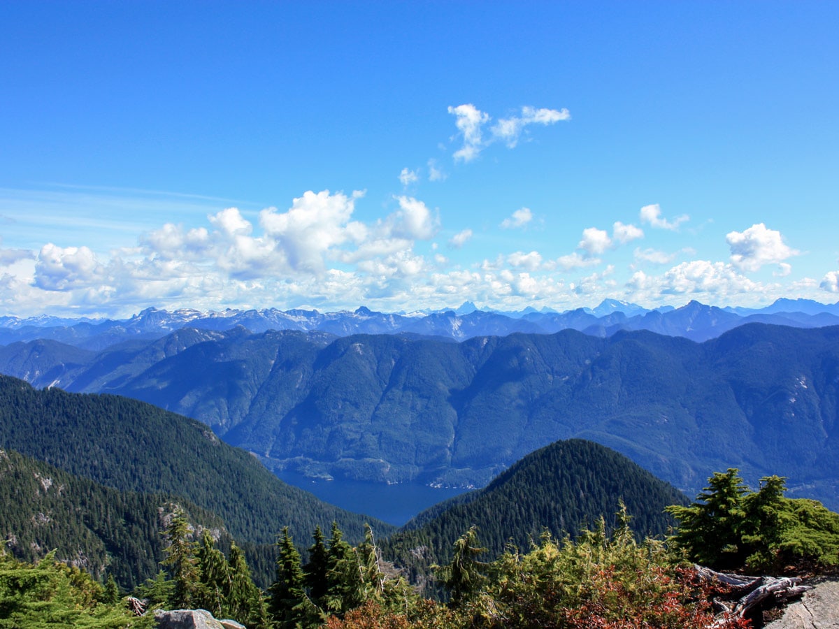 Mount Seymour hiking trail in North Shore area of west coast British Columbia