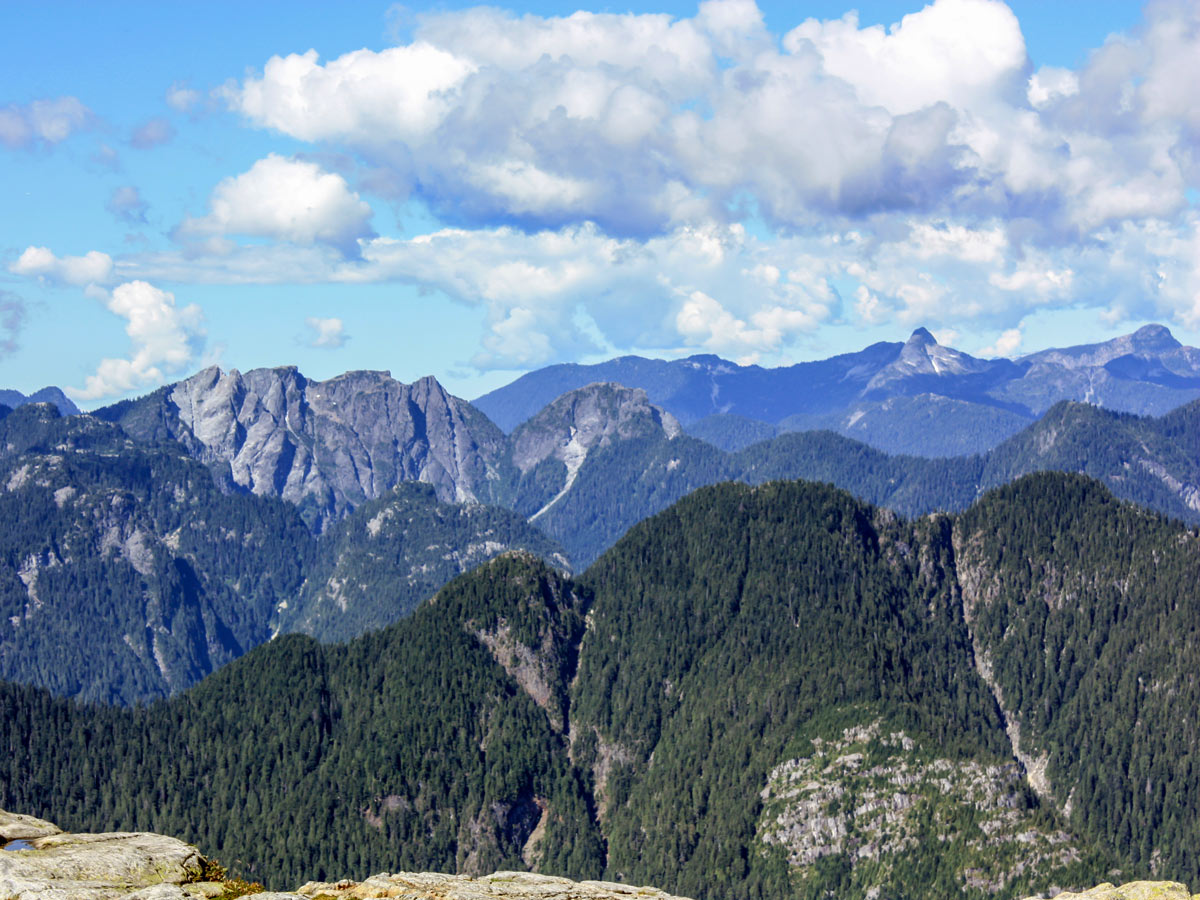 Beautiful mountains surrounding Mount Seymour in North Shore area of bC west coast
