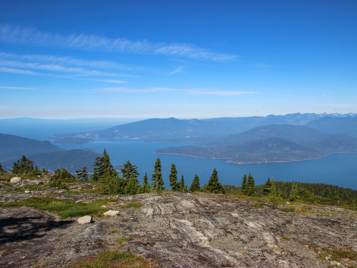 Ocean views from Mount Strachan in North Shore British Columbia