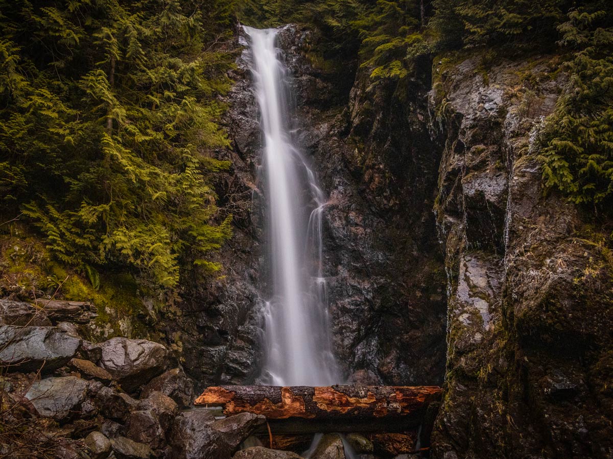 Norvan Falls in North Shore region of british Columbia