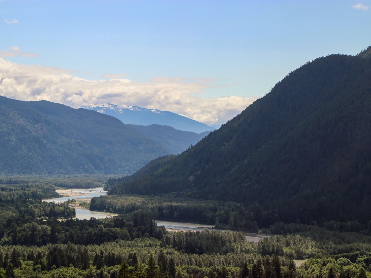 Squamish Valley from the trail to Crooked Falls near Squamish