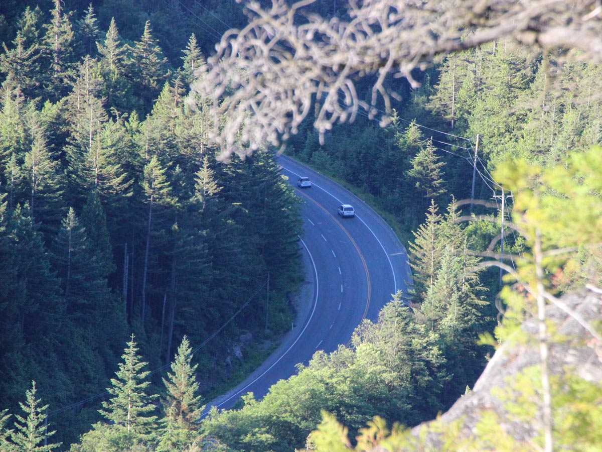 Sea to Sky Highway viewed from Murrin Park Squamish