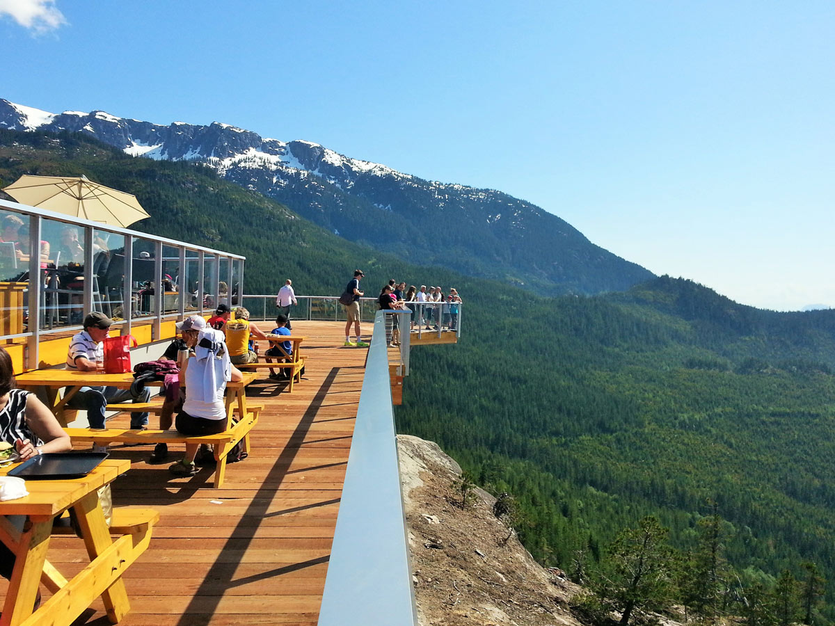 SeaToSkyGondolaHike Squamish viewpoint deck at the top of the Gondola