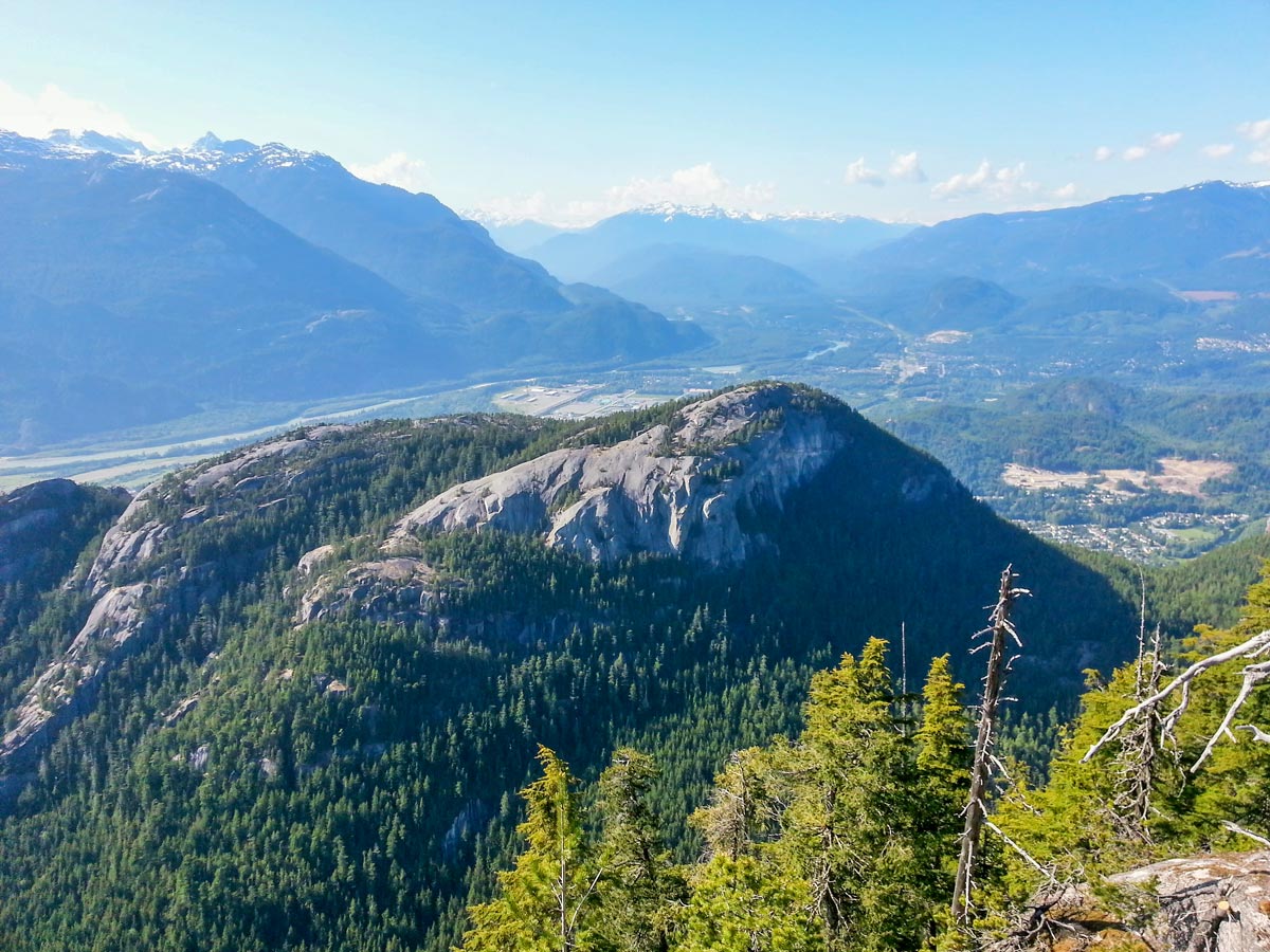 The Stawamus Chief viewed from Sea to Summit trail Squamish