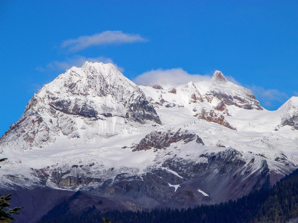 Atwell Peak Mount Garibaldi viewed along hiking trail to Watersprite Lake Squamish