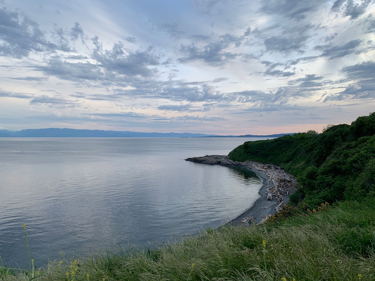 Beautiful ocean views from Dallas Road hiking one of the best trails near Victoria