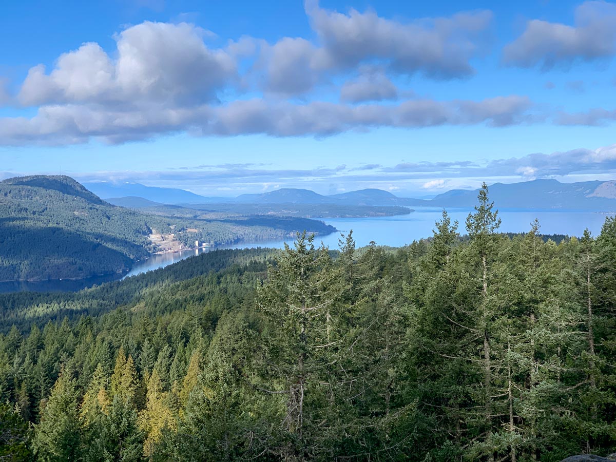 Beautiful ocean channels viewed from Mount Work near Victoria