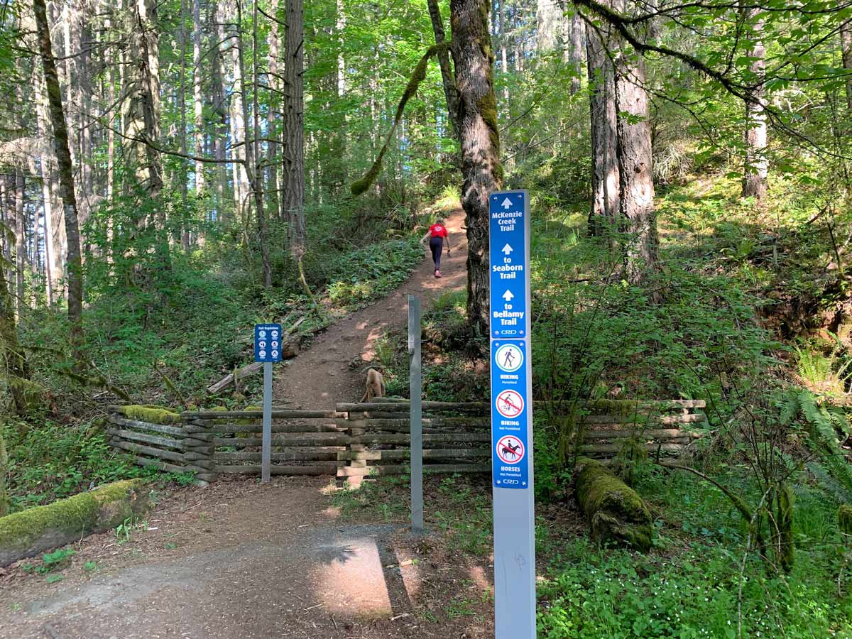 McKenzie Creek Trailhead near Victoria along beautiful Thetis Lake hike