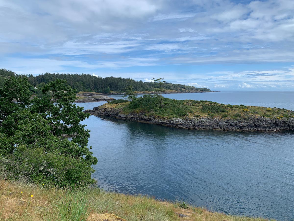 Small island near Wittys Lagoon hiking trail in Victoria region