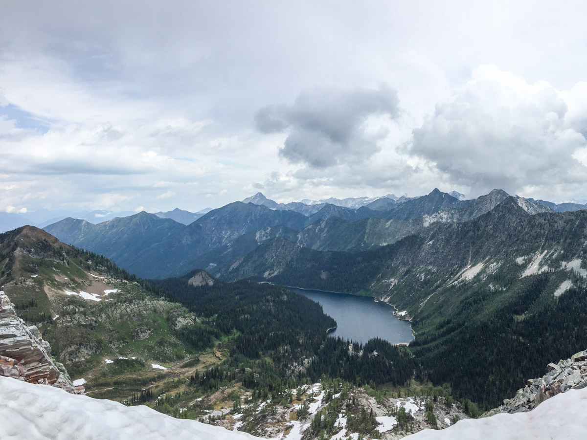 View of Plaid Lake from Mt Crawford