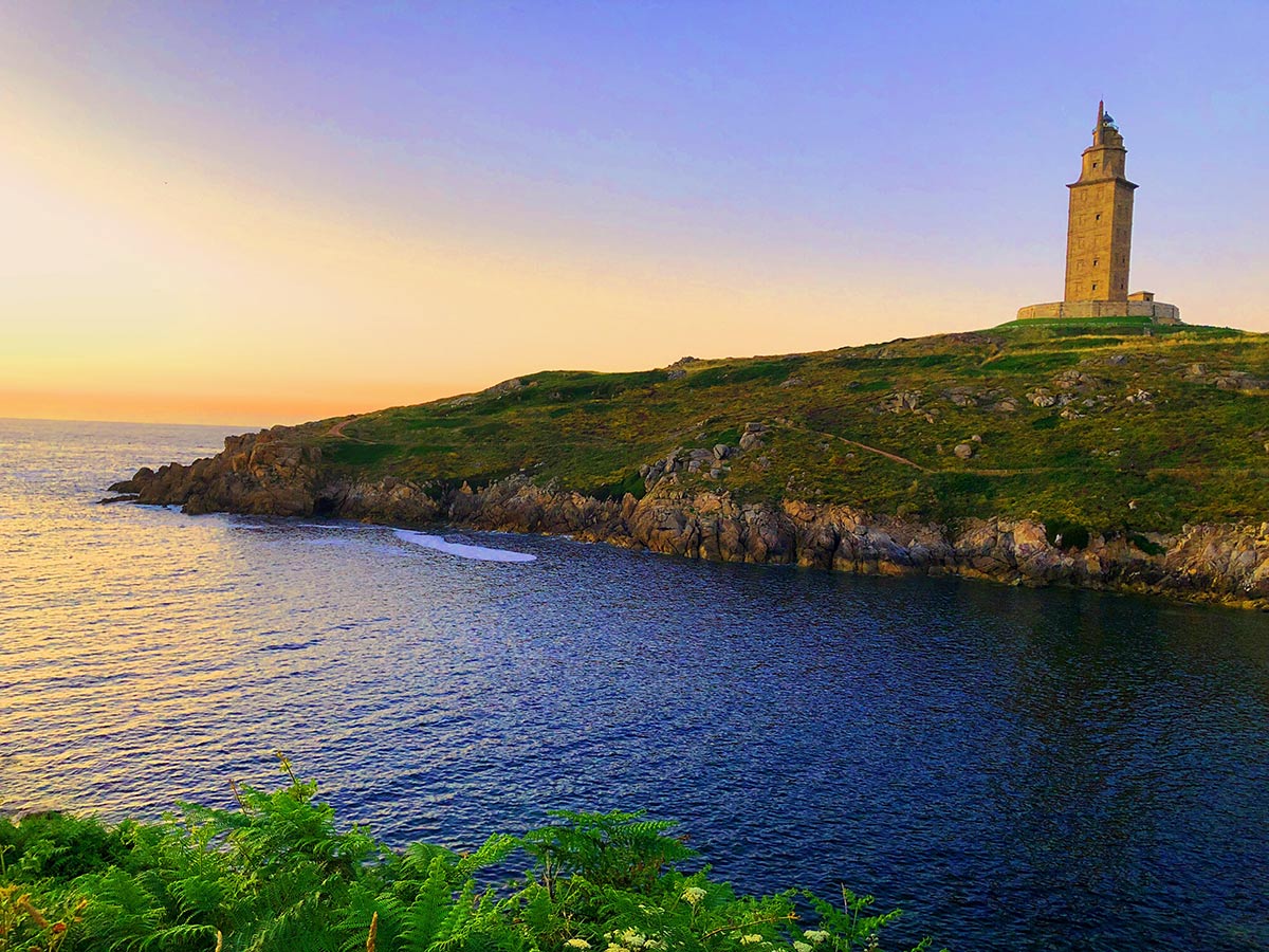 Beautiful lighthouse on the coast of Galicia, Northern Spain