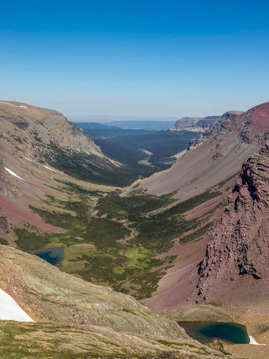 Glacial land formations in Glacier National Park