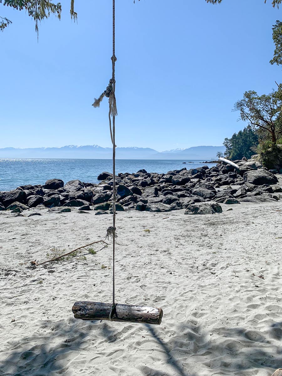 Beach swing in Sooke near Victoria