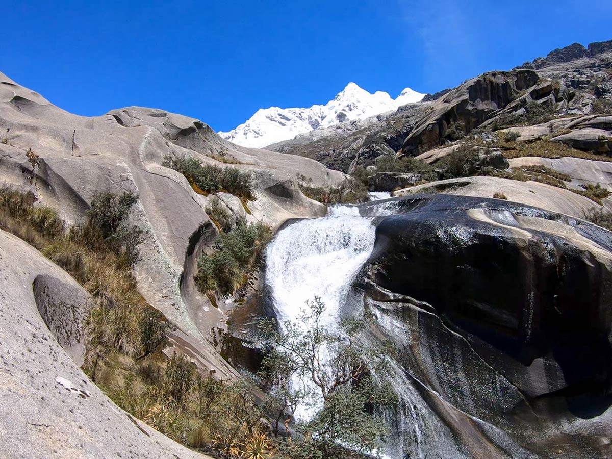 natural waterfalls near Lake Auquicocha