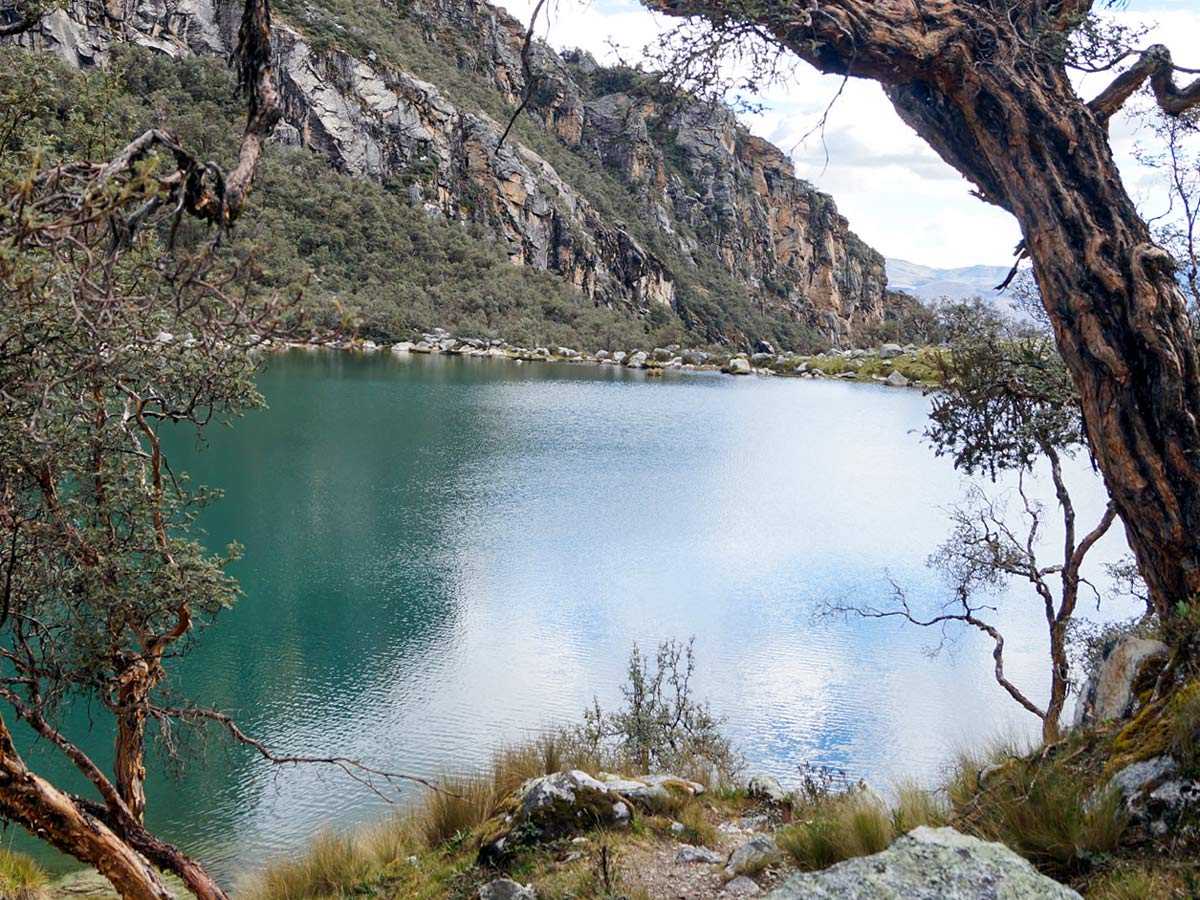 Turquoise mountain top waters