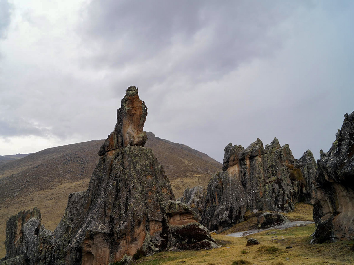 Grey skies over the Rock Forest of Hutan Machay