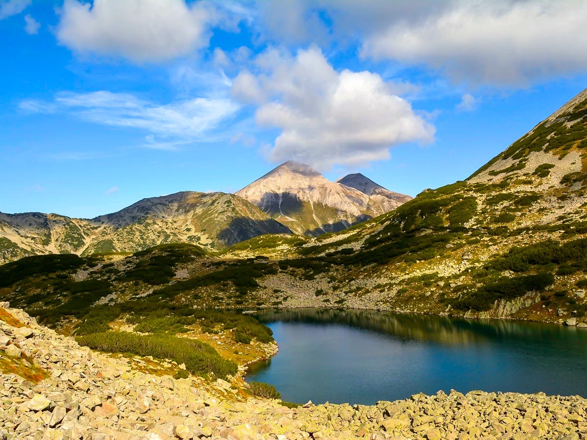 Views from the Bunderitsa lakes to Mt Vihren