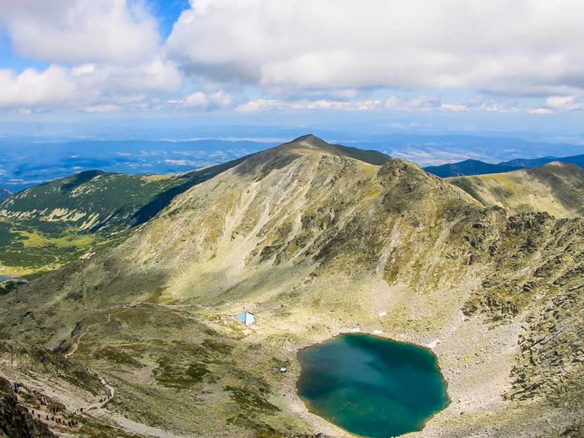 The Icy lake as seen from the summit of Musala