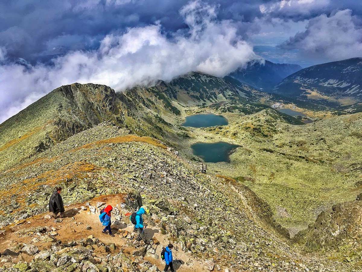 View from the summit ridge of Musala to the lakes described in Stage