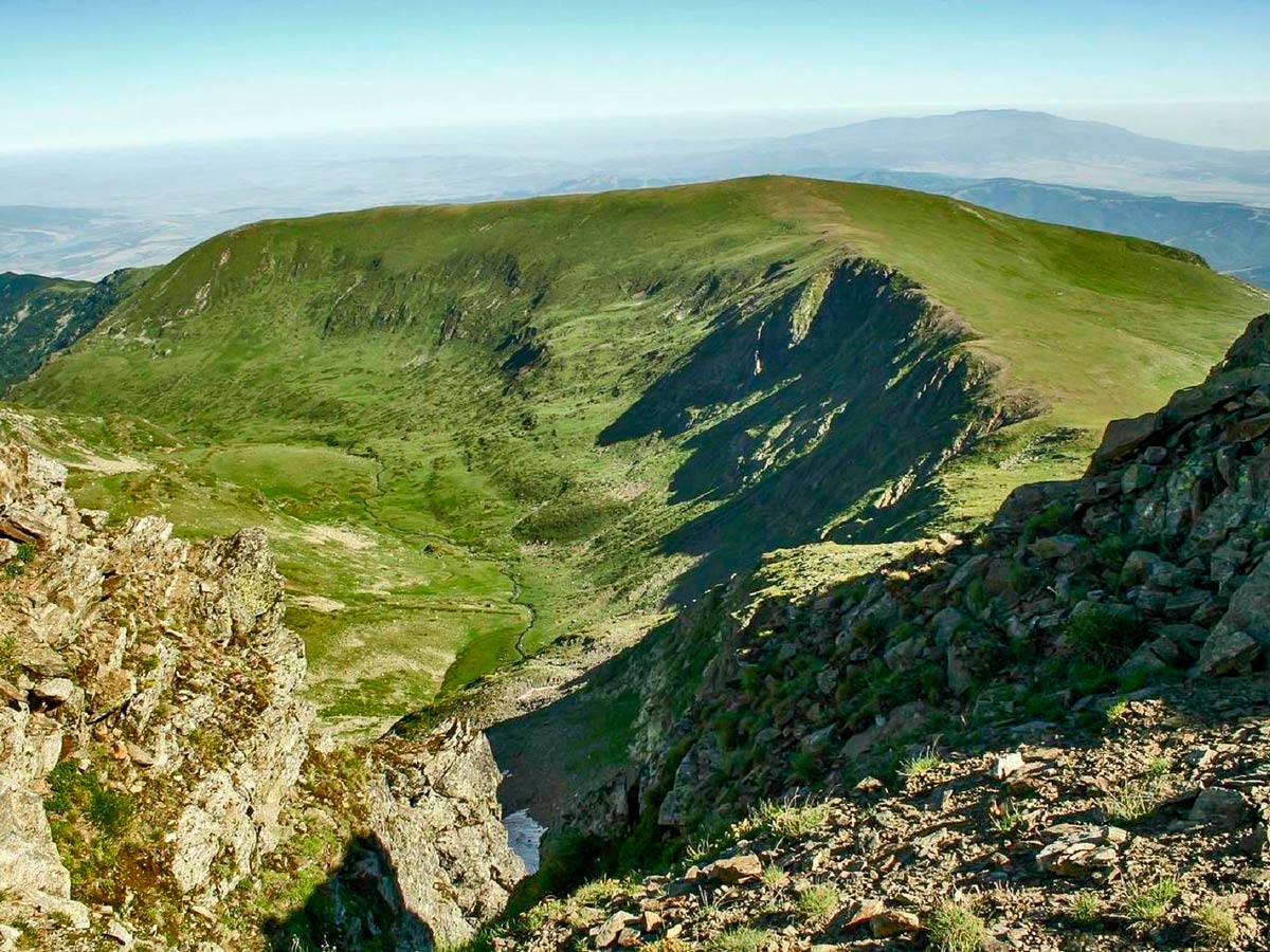 A look back from the summit of Otovishki peak towards Mt Kabul