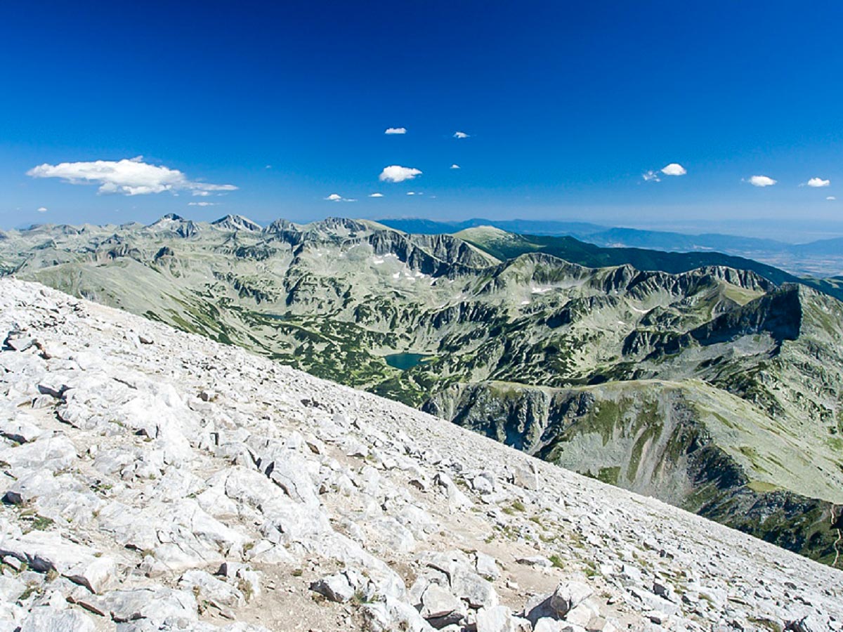 View from Vihren to the south and the rest of Pirin range